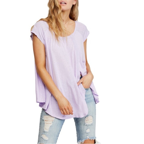 SOLD 🎉 Free People Keep it Casual Linen Tee - Picture 6 of 8